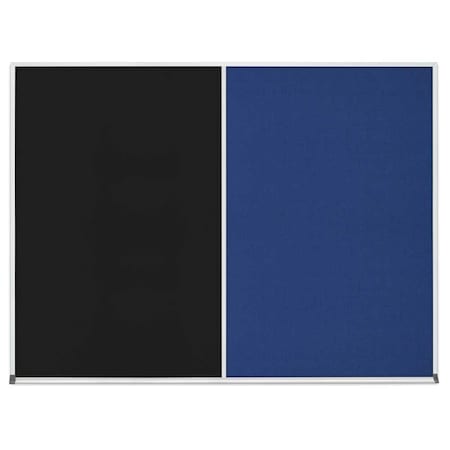 United Visual Products Triple Door Radius Corkboard, 96"x48", Sat, UV7006RC-SATIN-AMETHY UV7006RC-SATIN-AMETHY